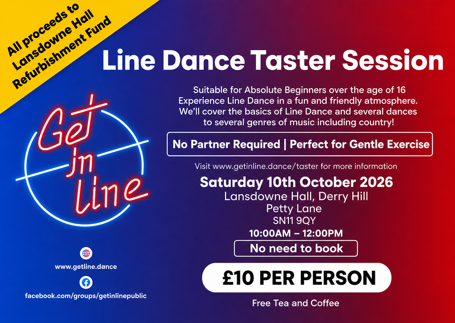 Line Dance Taster Session at Lansdowne Hall - Get In Line event