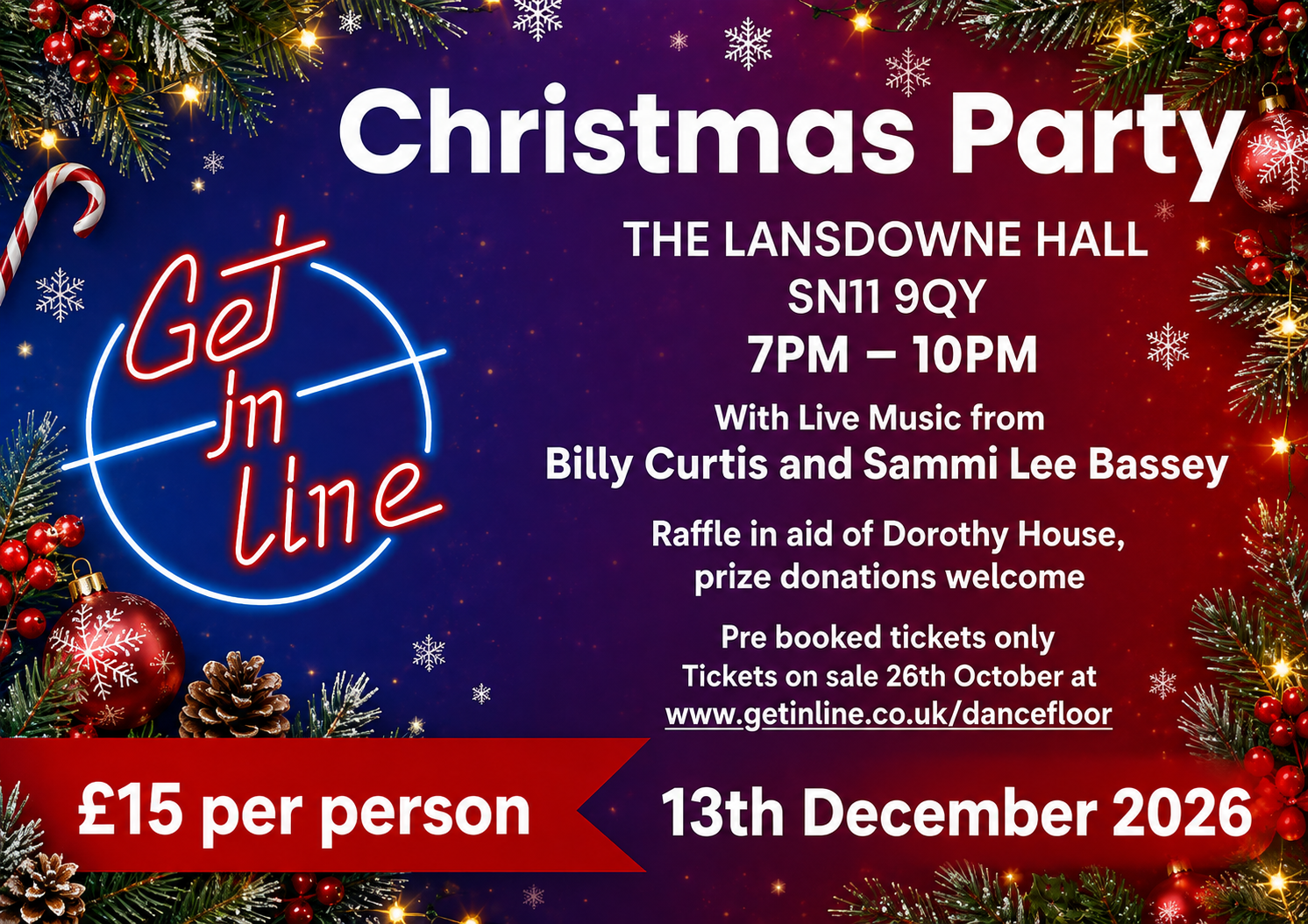 Christmas Party at Lansdowne Hall - Get In Line event