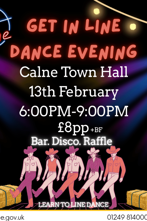 Line Dance Evening at Calne Town Hall - Get In Line event