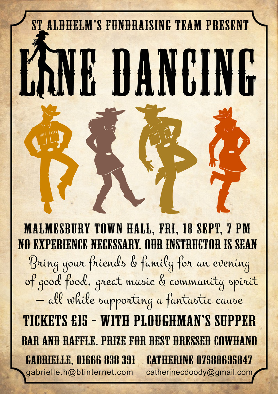 St Aldhelm's Fundraising Team - Line Dance at Malmesbury Town Hall - Get In Line event